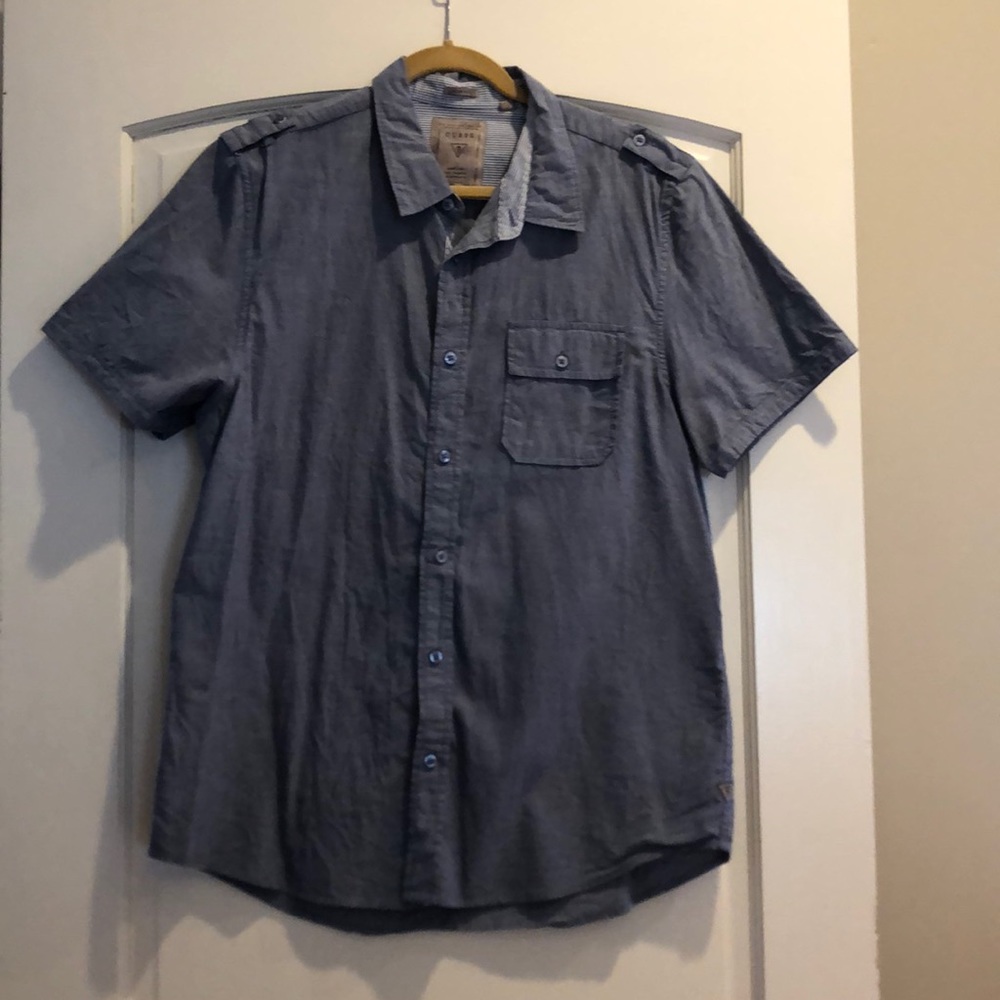 Guess Men’s Short Sleeve Button Down Shirt